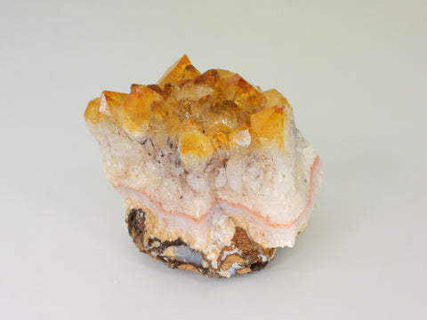 Beautiful Citrine cluster with inclusions. Front view