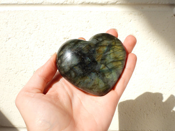 Labradorite heart #1