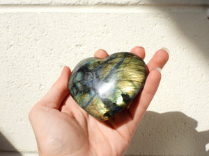 Labradorite heart #1