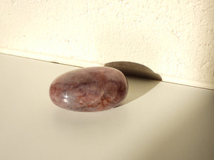 Purple Rose Quartz palm stone