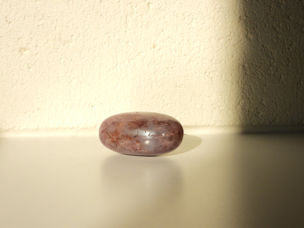 Purple Rose Quartz palm stone