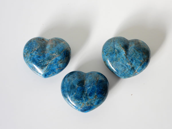 Blue Apatite hearts