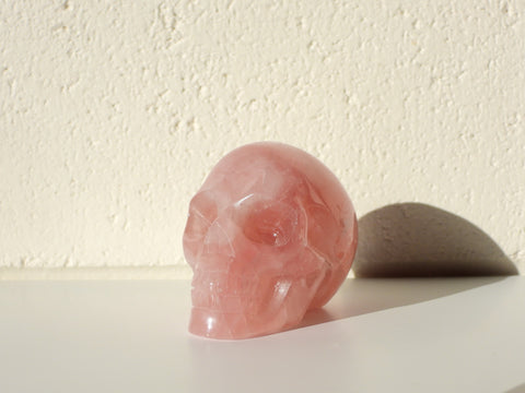 Star Rose Quartz skull