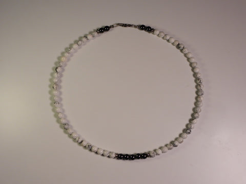 Howlite and Hematite necklace