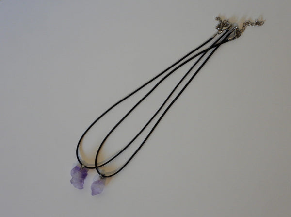 Raw Amethyst necklace