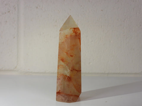 Fluorite and Fire Quartz tower