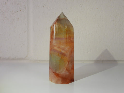 Fluorite and Fire Quartz tower