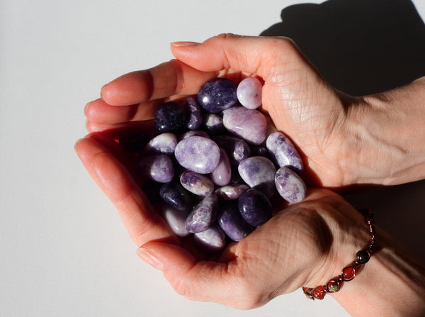 Lepidolite tumbles