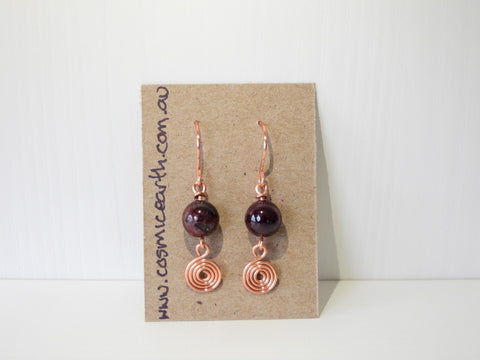 Garnet earrings