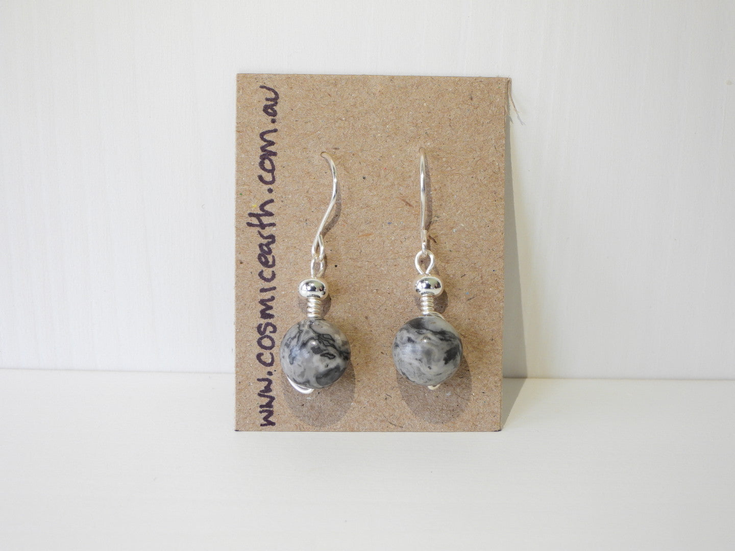 Map Jasper earrings