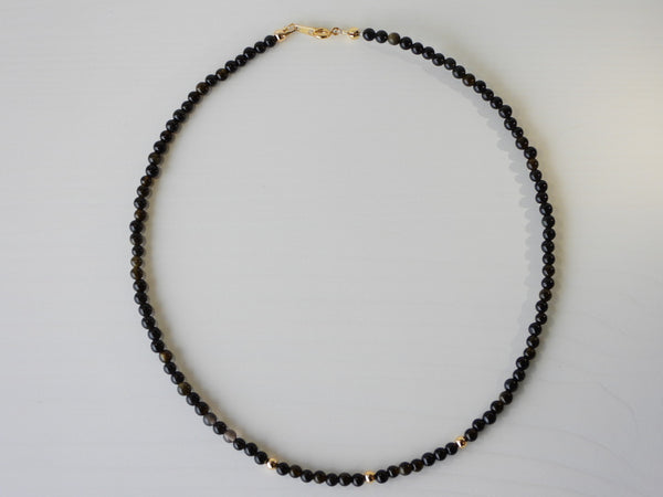 Gold Sheen Obsidian necklace