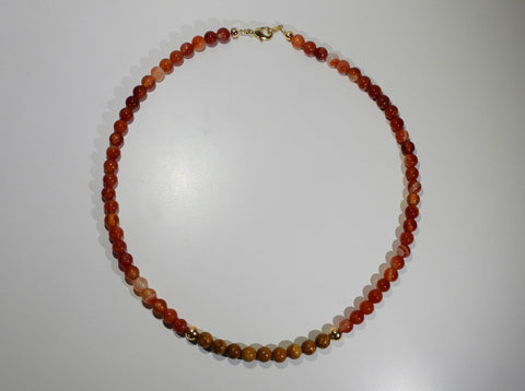 Carnelian and Woodgrain Jasper necklace