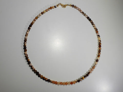 Zebra Jasper and Orange Aventurine necklace