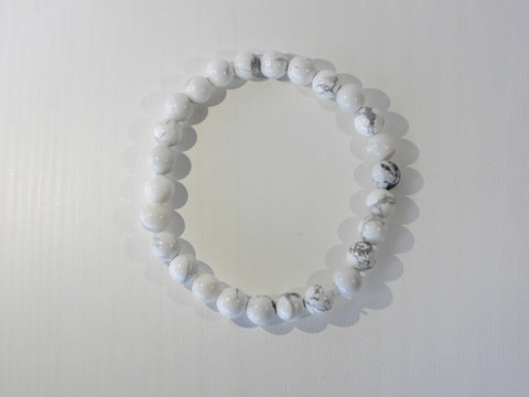 Howlite elastic bracelet