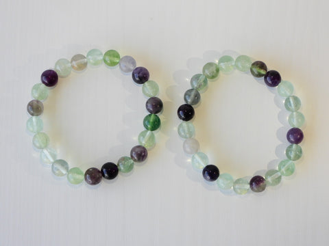 Fluorite elastic bracelet