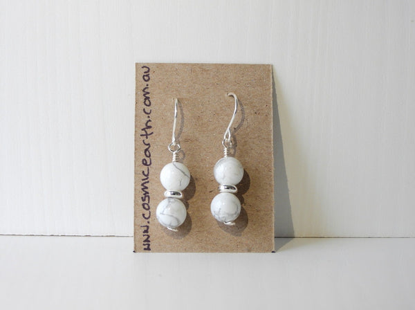 Howlite earrings