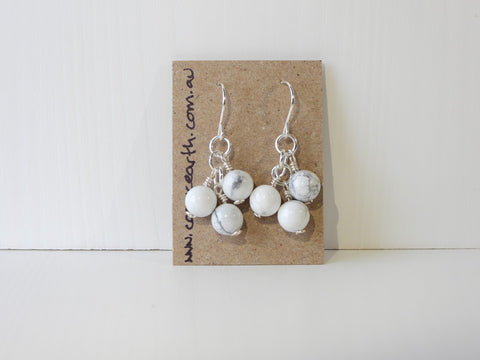 Howlite bauble earrings