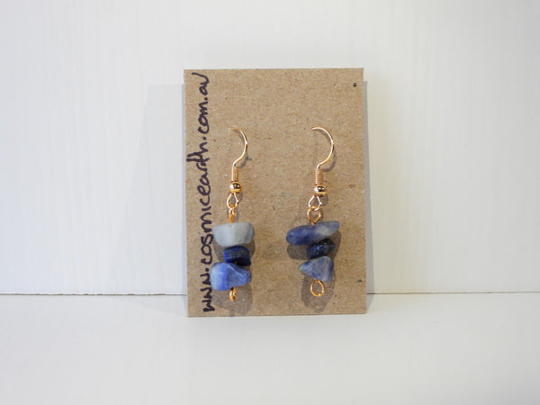 Sodalite chip earrings