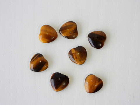 Tiger's eye mini hearts