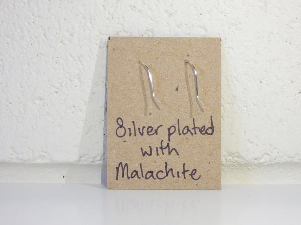 Malachite chip earrings